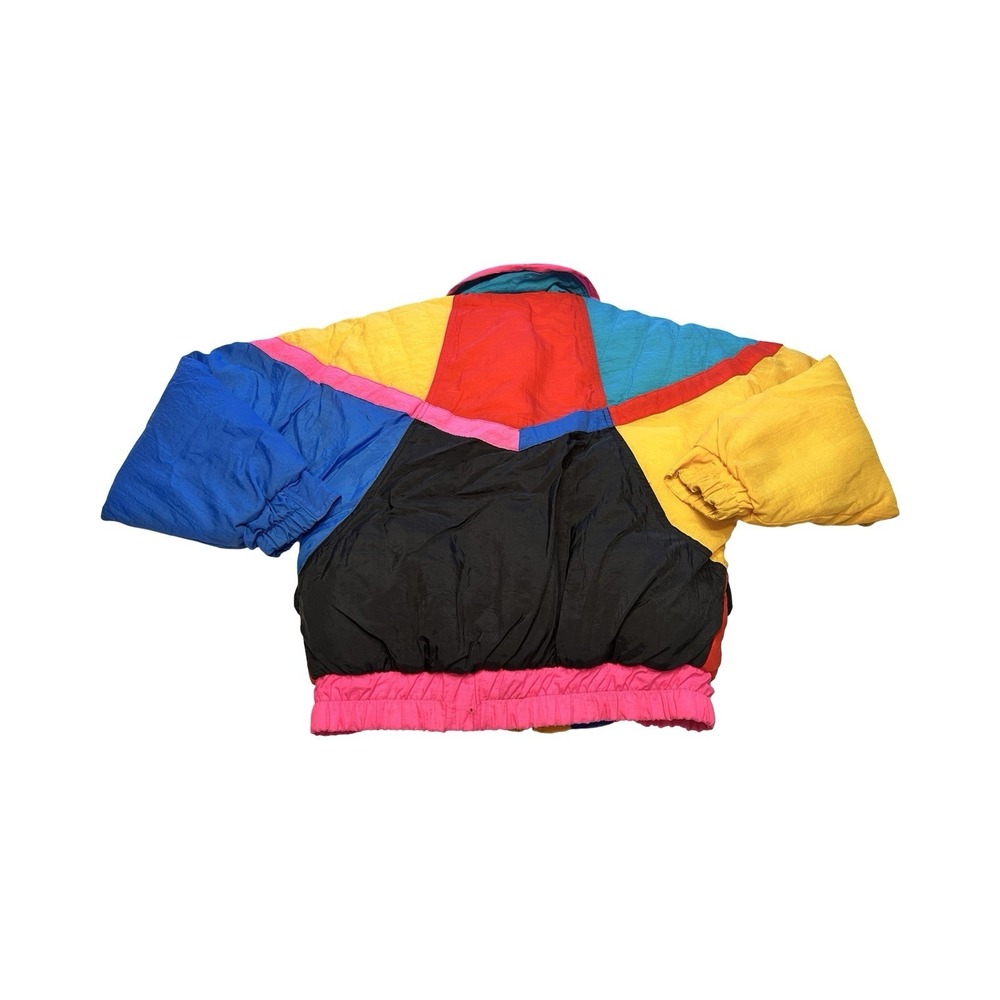 Vintage Metro Express Woman's M Colorblock Ski Jacket 80s 90s Retro‎ - Picture 4 of 5